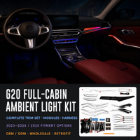 Kit d'éclairage d'ambiance pour BMW G20 G21 G28 Série 3, éclairage de portière, tableau de bord, console, zone des pieds, vente en gros
