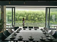 Super Mansion personnalisé taux d'impact en aluminium trempé verre clair ou miroir 6 panneaux piste ouverte une pile latérale porte coulissante