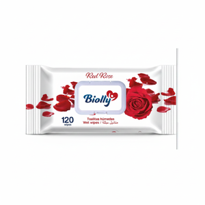 Lingettes humides Biolly 120 pièces - Rose rouge - Product Image 2