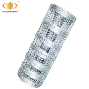 8' fixed knot galvanized pig and goat wire fence, high tensile bonnox fence wire for farm use