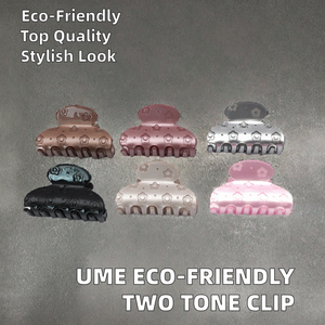 Pinza de Pelo de Acetato de Dos Tonos, Ecológica y Duradera, de Alta Calidad, Accesorio de Moda para el Cabello de Uso Diario para Mujeres - Product Image 2