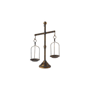 Vintage Wabi Sabi Desktop Libra <b>Candlestick</b> Iron Distressed Craft Wedding Decorative Candle <b>Holder</b> - Product Image 2