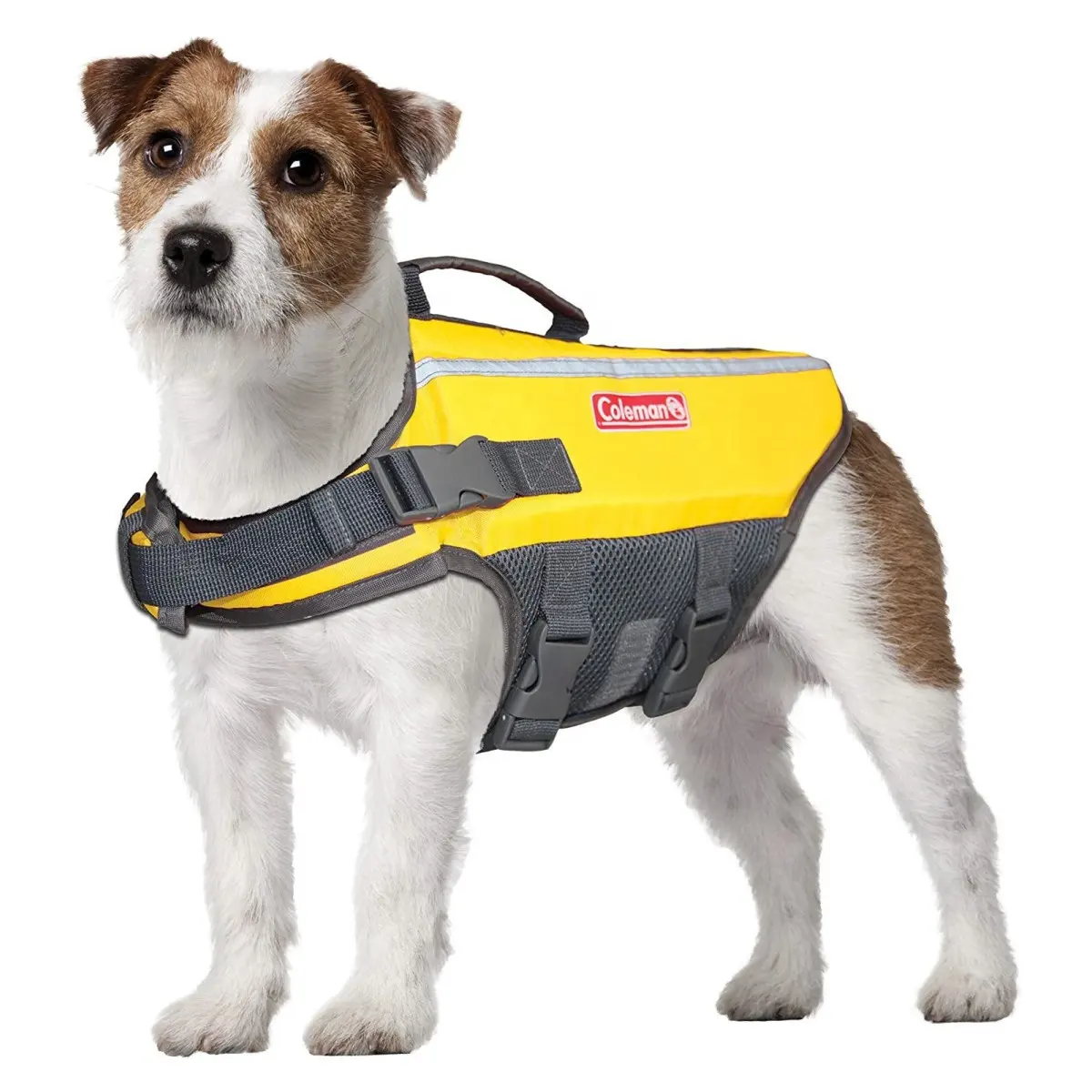 เสื้อชูชีพสำหรับสุนัขเพื่อความปลอดภัยในการว่ายน้ำ,เสื้อชูชีพมองเห็นได้ชัดเจนสำหรับสุนัขขนาดเล็กถึงขนาดใหญ่,สีเหลือง,ขนาดเล็ก/4 "X 12" X 3 "'