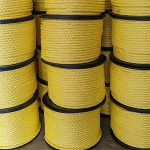 Produit de vente chaud Corde en polypropylène mono torsadé jaune 20MM X 220 Corde lisse Corde en polypropylène PP Offre Spéciale en ligne