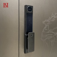 Kunci pintu depan merek terbaik apartemen pintu api kayu perumahan Aluminium pintu masuk depan