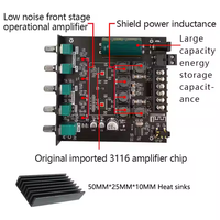 2*50W + 100W TPA3116D2 Power Subwoofer Amplifier Board 2.1 Channel Class D TPA3116 Audio Stereo Equalizer Amp