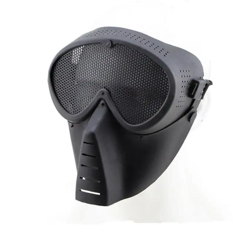Tactische Full Face Mask Lens Riding Vizier Cover Voor Paintball Cs Game