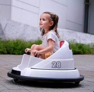 Kinder Elektroauto Kinder fahrzeuge UFO 12V Doppel antrieb LED Elektro spielzeug Kinder fahren auf Auto Stoßstange Kleinkind - Product Image 6