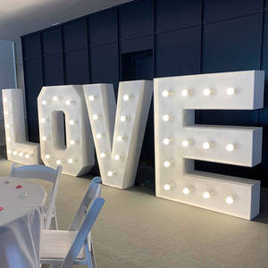 Propuesta Eventos Decoración de la boda Love <span class=keywords><strong>Oh</strong></span> Baby Marquee Letters Standee Led 4Ft Metal <span class=keywords><strong>3</strong></span> Foot Bulb Marquee Letters - Product Image 4
