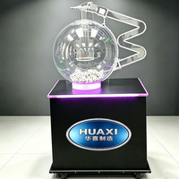 Huaxi Tragbare Acryl-Lotto-Keno-Spielmaschine für 75, 80, 90 Bälle, Elektronische Bingo-Lotterie-Glücksziehungsmaschine