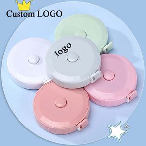 Mètre ruban de couture double face en plastique de 60 pouces avec bouton-poussoir rétractable, cadeau promotionnel pour les églises - Product Image 2