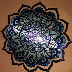 Molino de Viento Mandala al por Mayor, Decoración de Jardín, Molino de Viento Metálico Colgante para Exteriores, Adornos Giratorios para Césped, Esculturas Artísticas - Product Image 3