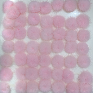 Large 4cm Colorful Mink Pom Pom Diy Phone Case Material Rabbit Fur Hair Clip Plush Manual Craft Decor Summer 2021 Yiwu Origin - Product Image 4