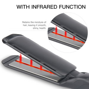 Plancha de Cabello Profesional de Cerámica con Calentamiento Rápido, Plancha Infrarroja Eléctrica de Placas Anchas, Alisador de Cabello Infrarrojo Profesional - Product Image 5