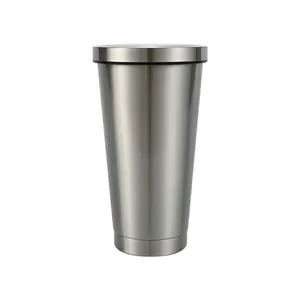 공장 도매 절연 줄기없는 커피 텀블러 컵 뚜껑이있는 스테인레스 스틸 플루트 텀블러