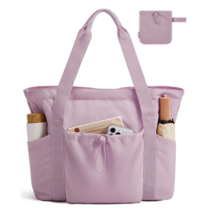 Bolsa Dobrável Minimalista com Cordão em Tecido de <span class=keywords><strong>Nylon</strong></span> Reciclado com Logo Personalizado - Product Image 2
