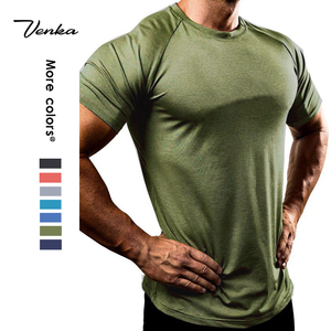 Palestra Abbigliamento T-Shirt Uomo Tops Bodybuilding Fitness Muscolare Che Mostra Compressa Stretto Fit Design Usura di Ginnastica Camicie da Uomo - Product Image 1