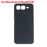 Coques en TPU mat en gros du fabricant, étui souple givré en silicone pour téléphone portable Infinix Smart 10 Plus X6725B Noir