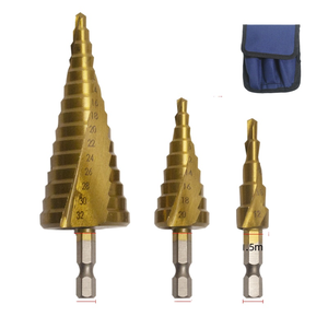 Jeu <span class=keywords><strong>de</strong></span> forets étagés en titane doré pour le bois, outils <span class=keywords><strong>de</strong></span> sciage et <span class=keywords><strong>de</strong></span> forage - Product Image 1
