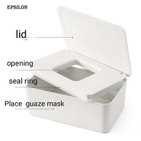 Boîte de rangement en mousseline de soie, nouveau porte-conteneur PP réutilisable pour masques de visage, distributeur organisateur