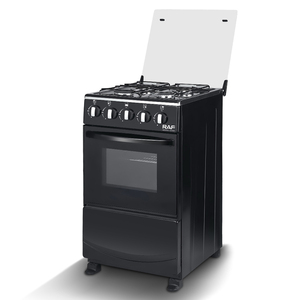Cuisinière à gaz domestique RAF R.8066 55L 4 brûleurs 1 four Panneau en acier inoxydable Couvercle en verre Allumage manuel pour la préparation des repas en cuisine - Product Image 3