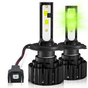 Sistema de Iluminación Automotriz de 12V de Alta Potencia, Bombilla LED para Faros Delanteros de Automóvil H4 H7 H11 9006 9007 Verde Lima 8000k - Product Image 3
