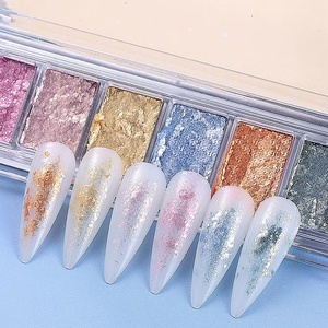 Pigmento Sólido para Uñas Aurora Brillante en 6 Colores, Escamas de Cristal Iridiscentes, Pasta Suave Brillante, Esmalte Cromado de Hadas, Decoración para Manicura - Product Image 5