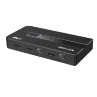 Commutateur KVM HDMI manuel 2 ports 4K 60Hz pour contrôler 2 PC avec 1 clavier et souris, panneau de contrôle de bureau USB2.0