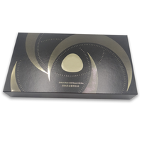 Boîte cadeau à couvercle rabattable pour cosmétiques de beauté médicale, emballage de soins de la peau, boîte en carton argenté personnalisable, papier recyclé, éponge