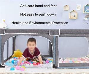 คอกกั้นเด็ก คอกกั้นเด็กเล่น สำหรับใช้ในร่มและกลางแจ้ง พร้อมตาข่ายนุ่มระบายอากาศ ไม่มีช่องว่าง คอกกั้นเด็กสำหรับเด็กเล็ก - Product Image 5