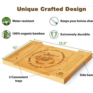 Plateaux en bois, assiettes en bambou, planches à fromage, plateaux de service, couleur unie, usage général - Product Image 4