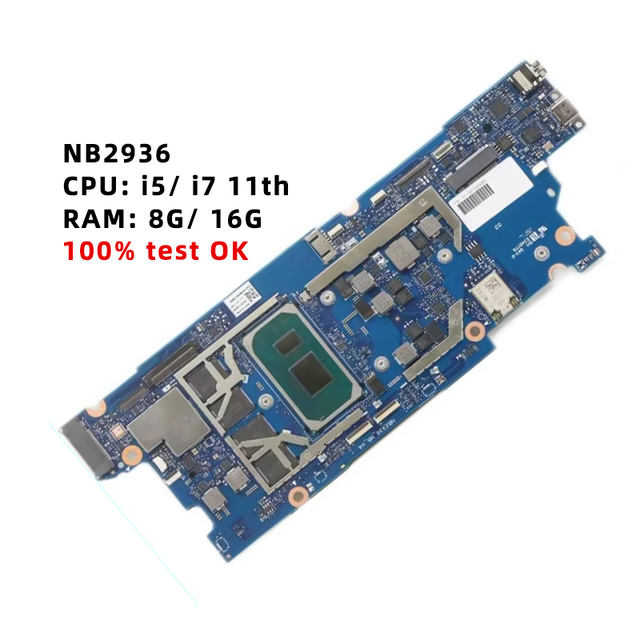 NB2936 _ MB_V3.for Yoga Duet 7-13ITL6 Laptop Motherboard.With CPU I5-1135G7 I7-1165G7 RAM: 8GB/16GB 100% Test Ok