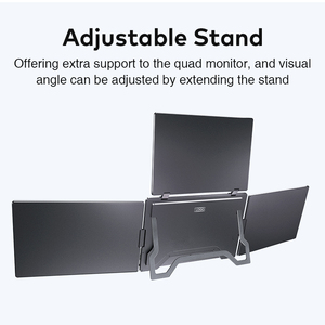 Monitor Portátil FOPO 1200P FHD de 16 Pulgadas, Monitor Cuádruple, 1 Cable <span class=keywords><strong>para</strong></span> 3 Pantallas, Monitor de <span class=keywords><strong>PC</strong></span> Tipo-C <span class=keywords><strong>para</strong></span> Windows 10/11 y Macbook - Product Image 6