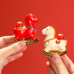 Figurine Cheval à Bascule Ruijie 4-4,9 pouces Style Traditionnel Décoration Intérieure Cadeau pour Salon - Product Image 3