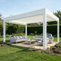 Gazebo en alliage d'aluminium sur mesure ODM, design moderne, antirouille, pour hôtel, cour, restaurant, balcon, jardin, repas en plein air