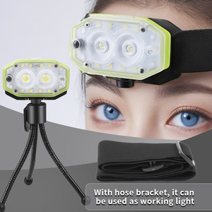 Led Rechargeable Headlamp Mini Stand <strong>Work</strong> Light Portable Mountain Climbing <strong>Motion</strong> <strong>Sensor</strong> Outdoor Light Camping Hiking Waterproof - Product Image 1