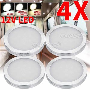 Lot de 4 lampes LED 12V pour camping-car, plafonnier, lampe de lecture pour bateau, remorque, intérieur de camping-car, éclairage intérieur de voiture 18 LED - Product Image 1