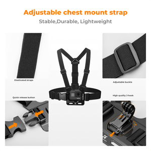 Accesorios para Cámara de Acción K&F Concept, Set Grande de Instalación Rápida, Incluye Correa para la Cabeza, Correa para el Pecho, Correa para la Muñeca, Clip para Mochila - Product Image 4