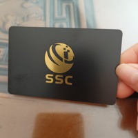 Mini Etiqueta NFC Negra Mate Tipo Tarjeta de Visita con Código QR, Acero Inoxidable, Interfaz de Comunicación RFID de 13.56MHz