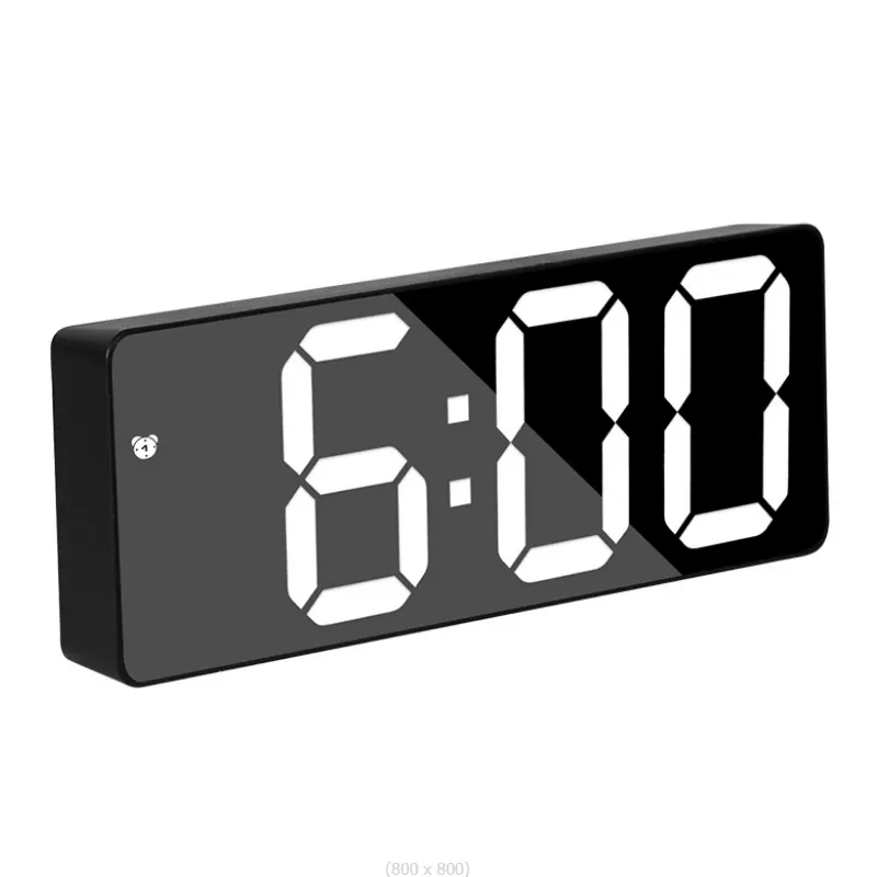 Digital LED alarm electronic desktop clock with temperature display for bedroom