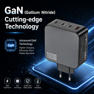 Adaptateur Type C GaN aux spécifications européennes, chargeurs de téléphone portable, chargeurs d'ordinateur portable, multiport 100w Gan Pd Usb c - Product Image 4
