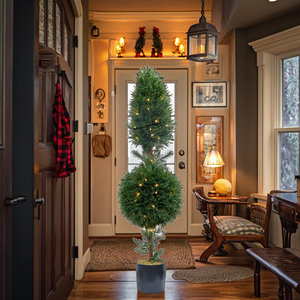 Nhà Máy Bán Hàng Trực Tiếp Nhân Tạo Cây Bách Lá Cây Cone & Sphere Topiary Với Được Xây Dựng-Trong Đèn Led Cho Nhà, Vườn, Patio, Văn Phòng - Product Image 2