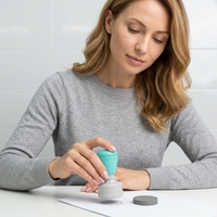 Tampons ronds pastel personnalisés avec logo pour enseignants Kojoy ha 30mm
