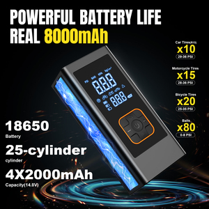 Compresor de Aire Portátil para Inflar Neumáticos, 150 PSI, Inflado 4 Veces Más Rápido, Batería de Litio Recargable, Adaptador de Corriente Continua de 12 V - Product Image 2