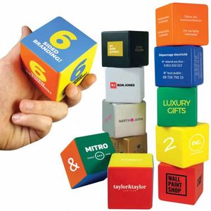 Anti-stress Squishy avec logo personnalisé, vente en gros en vrac, forme de cube, balle anti-stress pour les cadeaux d'événements de team building - Product Image 3