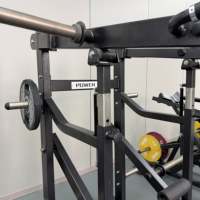 Appareil de musculation professionnel à charge libre, double fonction : Presse à épaules et Rameuse assise, pour entraînement de force en salle de sport