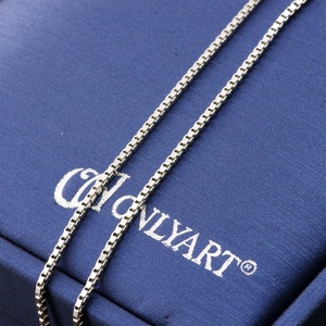 Caja de plata esterlina S925 personalizada de alta calidad, collar, joyería, caja importada italiana, cadena gruesa de plata para mujer, venta al por mayor - Product Image 3