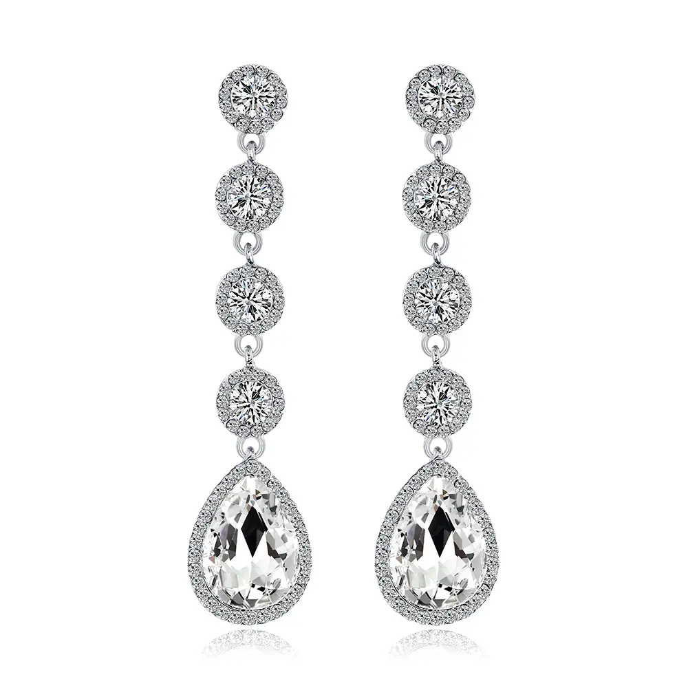 Fashion Jewelry Zirconia Tassel New Designs Gold Earring 18K Diamond Earrings Jhumka Earrings