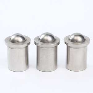 Stainless Steel Ball Head Locating Pins D3 L4 12mm Head Diameter Cylindrical Body With Shoulder For General Use - Product Image 1