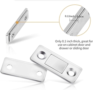 Loquet de porte <span class=keywords><strong>magnétique</strong></span> adhésif en métal ultra fin pour tiroir de <span class=keywords><strong>placard</strong></span> de cuisine - Product Image 6